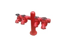 4 way pillar hydrant with bib nose valve